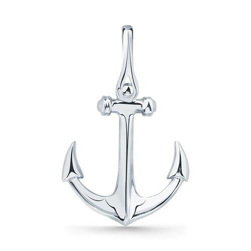Подвеска "Якорь" из белого золота 585 пробы