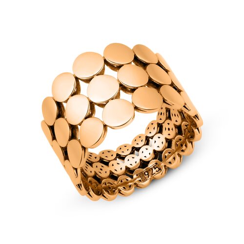 Кольцо из серебра 925 пробы с позолотой