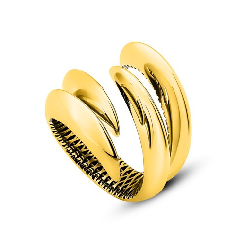 Кольцо из серебра 925 пробы с позолотой