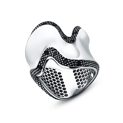 Кольцо с фианитами из серебра 925 пробы