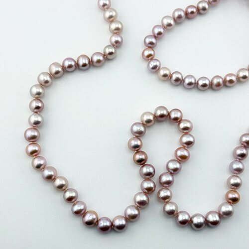 Бусы с жемчугом из золота 585 пробы