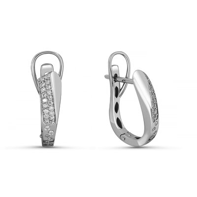 Серьги с бриллиантами из белого золота 585 пробы