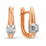 Серьги с бриллиантами из золота 585 пробы