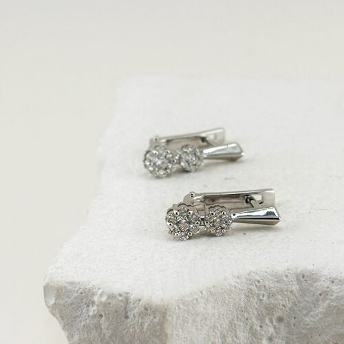 Серьги с бриллиантами из золота 585 пробы