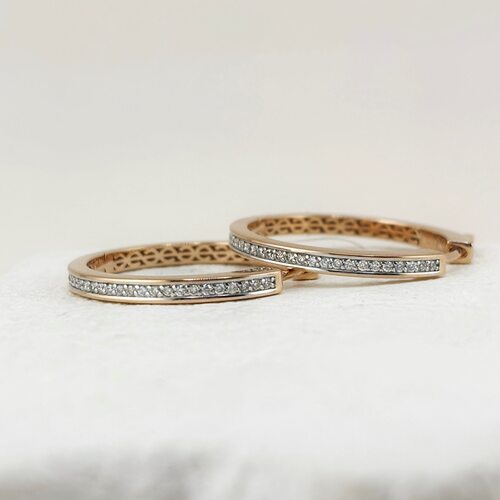 Серьги с бриллиантами из золота 585 пробы арт. 02-02660-01-001-07-01