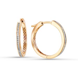 Серьги с бриллиантами из золота 585 пробы