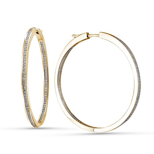 Серьги с бриллиантами из золота 585 пробы