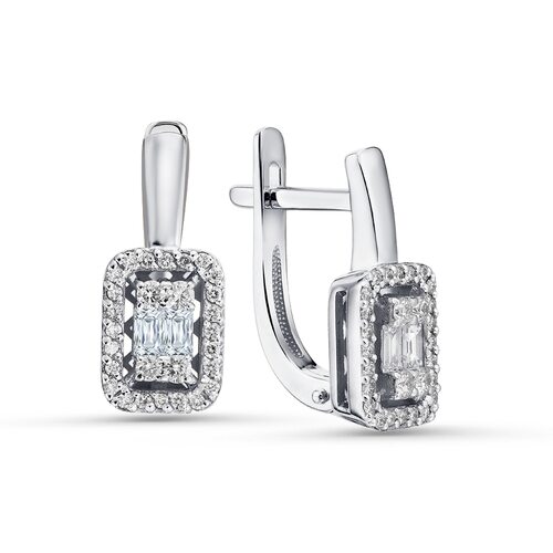 Серьги с бриллиантами из золота 585 пробы