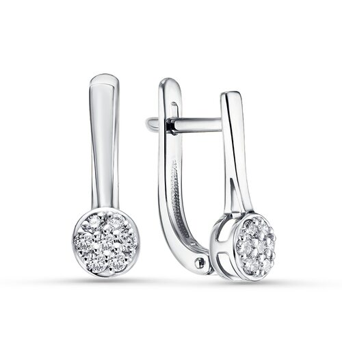 Серьги с бриллиантами из золота 585 пробы