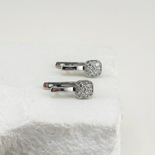 Серьги с бриллиантами из золота 585 пробы