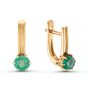 Серьги с изумрудами из золота 585 пробы арт. 02-03221-01-003-01-00