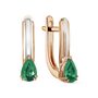 Серьги с изумрудами из золота 585 пробы арт. 02-03222-01-003-01-01