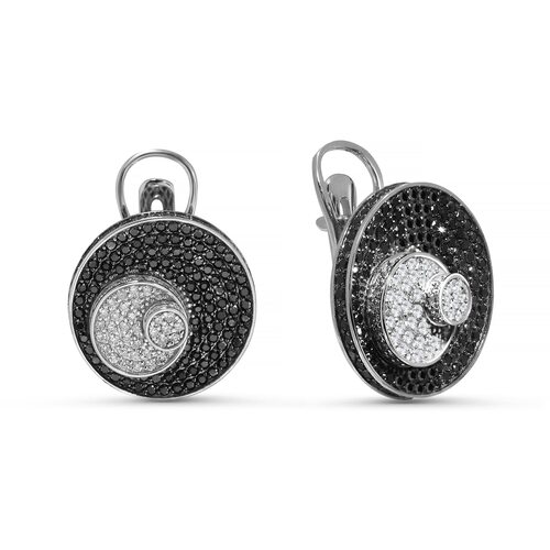 Серьги с бриллиантами из белого золота 585 пробы