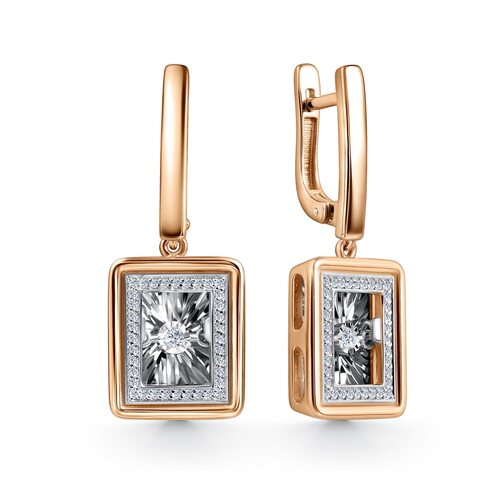 Серьги с бриллиантами из золота 585 пробы