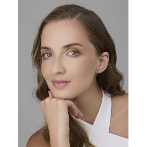 Серьги с бриллиантами и золотой вставкой из серебра 925 пробы