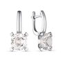 Серьги с горным хрусталем из серебра 925 пробы