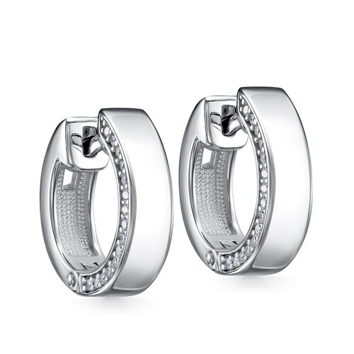 Серьги с фианитами из серебра 925 пробы