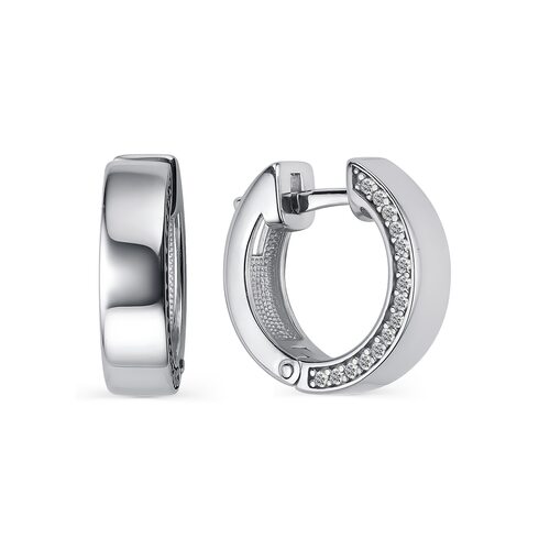 Серьги с фианитами из серебра 925 пробы