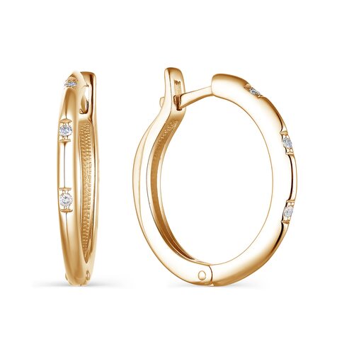 Серьги с бриллиантами из серебра 925 пробы