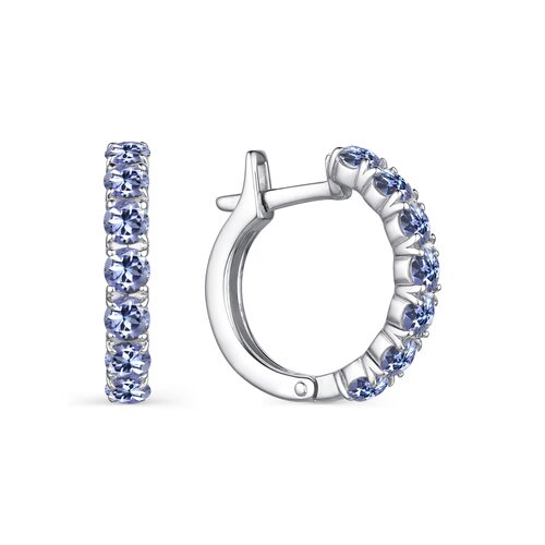 Серьги с кристаллами из серебра 925 пробы