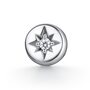 Серьга "Звезда" с фианитом из серебра 925 пробы арт. 02-2620/00КЦ-00
