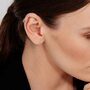 Серьга с фианитом из серебра 925 пробы арт. 02-2685/00СВ-00