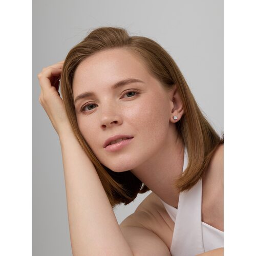 Серьги с фианитами из серебра 925 пробы