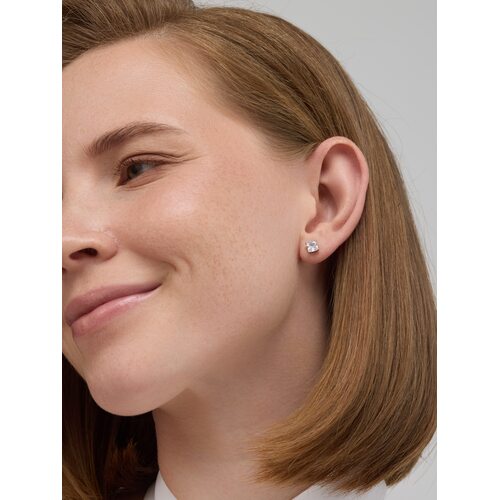 Серьги с фианитами из серебра 925 пробы