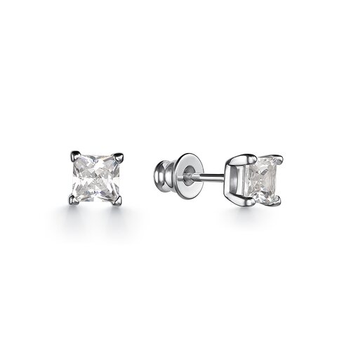 Серьги с фианитами из серебра 925 пробы