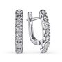Серьги с бриллиантами из серебра 925 пробы