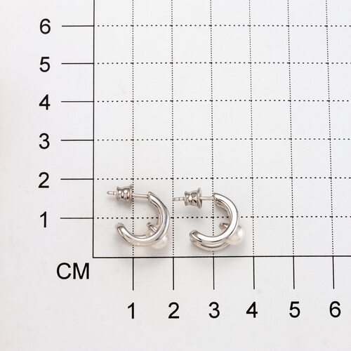 Серьги с жемчугом из серебра 925 пробы