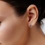 Серьги с бриллиантами из серебра 925 пробы