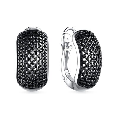 Серьги с фианитами из серебра 925 пробы