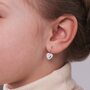 Серьги "Сердца" с фианитами из серебра 925 пробы арт. 02-3367/00КЦ-00