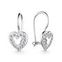 Серьги "Сердца" с фианитами из серебра 925 пробы арт. 02-3367/00КЦ-00