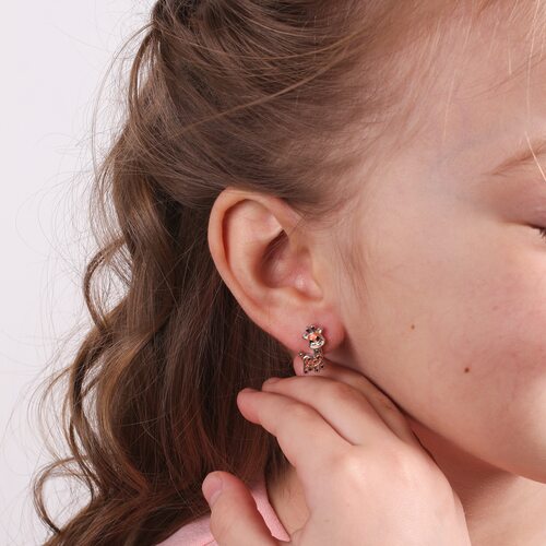 Серьги с эмалью из серебра 925 пробы