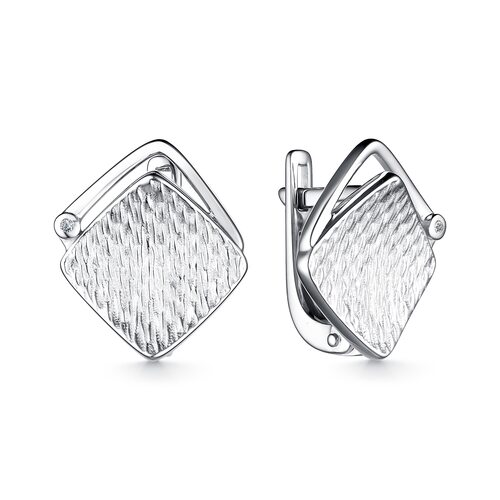 Серьги с бриллиантами из серебра 925 пробы