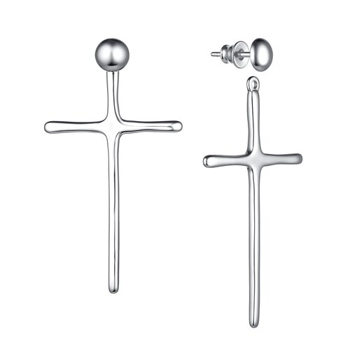 Серьги "Кресты" из серебра 925 пробы