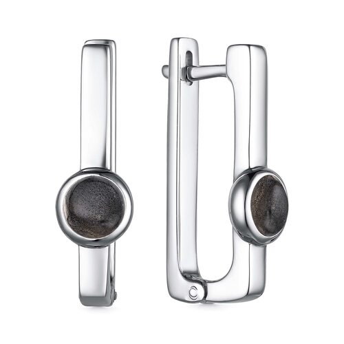 Серьги с лабрадоритом из серебра 925 пробы