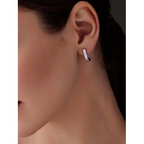 Серьги с фианитами из серебра 925 пробы