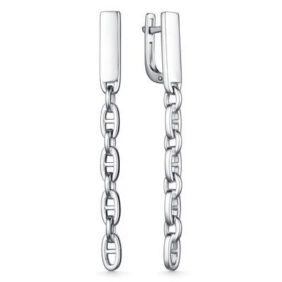 Серьги "Цепи" из серебра 925 пробы