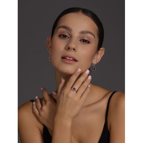 Серьги с янтарем из серебра 925 пробы