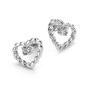 Серьги "Сердца" с бриллиантами из серебра 925 пробы арт. 02-4164/000Б-00