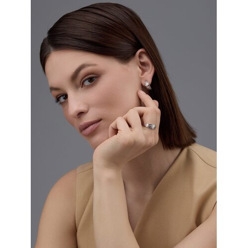 Серьги "Перья" из серебра 925 пробы