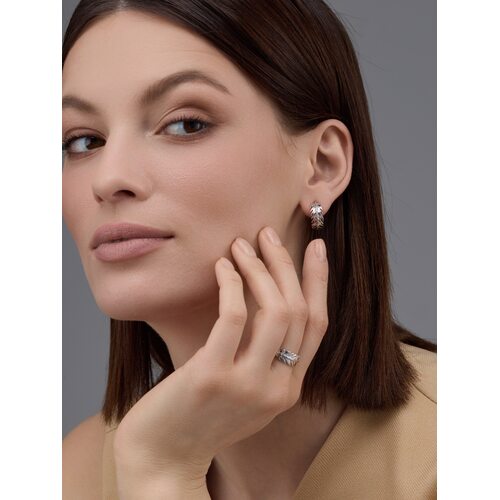 Серьги "Перья" из серебра 925 пробы