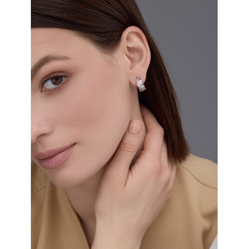 Серьги "Перья" из серебра 925 пробы