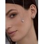 Серьги с бриллиантами и золотой вставкой из серебра 925 пробы