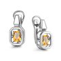 Серьги с цитрином из серебра 925 пробы арт. 02-4220/00ЦТ-00