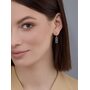 Серьги с бриллиантами и золотой вставкой из серебра 925 пробы арт. 02-4242/000Б-17