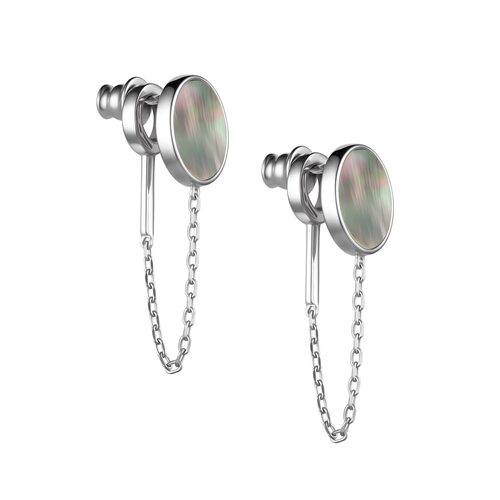 Серьги с перламутром из серебра 925 пробы